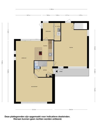 Floorplan - De Markeur 15, 8314 AZ Bant